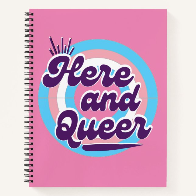LGBTQ: Transgender Flag - Hier und Que Notizbuch (Vorderseite)