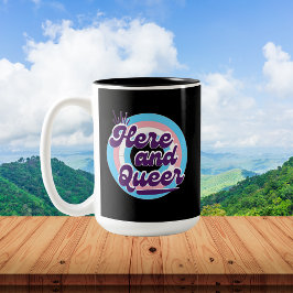 LGBTQ: Transgender Flag - Hier und Que Zweifarbige Tasse
