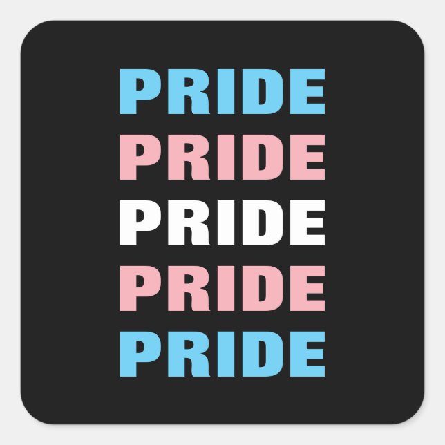 LGBTQ Transgender-Preis für benutzerdefinierbaren, Quadratischer Aufkleber (Vorderseite)