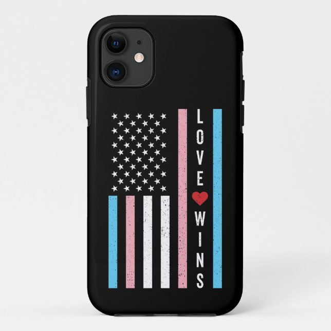 LGBTQ Transgender Pride Liebe gewinnt amerikanisch Case-Mate iPhone Hülle (Rückseite)