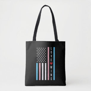 LGBTQ Transgender Pride Liebe gewinnt amerikanisch Tasche