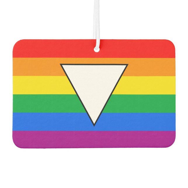LGBTQ+ Triangle und Regenbogenfoto Autolufterfrischer (Vorderseite)