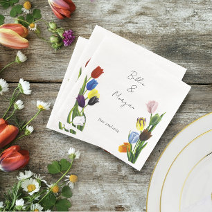 LGBTQ und Tulips-Blume Serviette
