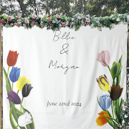 LGBTQ und Tulips-Blume Wandteppich