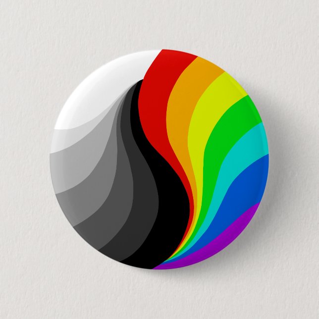 LGBTQ und Verbündeter, die Yang-Knopf ying sind Button (Vorderseite)