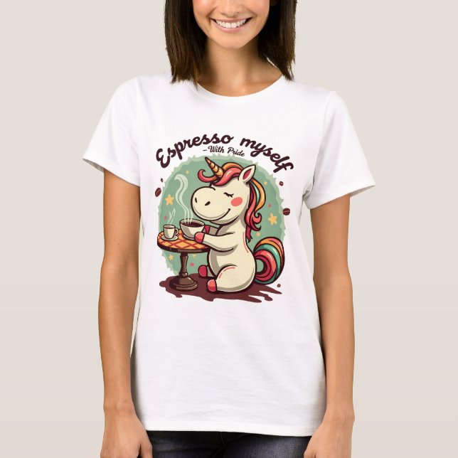 LGBTQ unicorn Espresso Mich T-Shirt (Vorderseite)