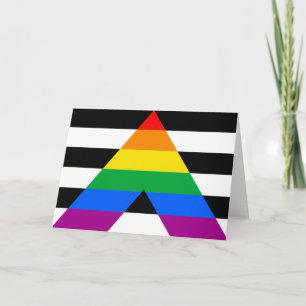 LGBTQ+ Unterstützerflagge Karte