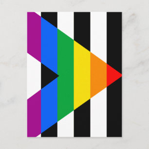 LGBTQ+ Unterstützerflagge Postkarte