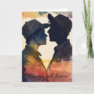 LGBTQ Valentine Jubiläumsgay Coupé-Karte Karte