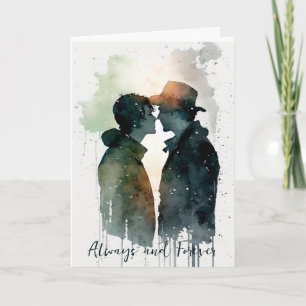 LGBTQ Valentine Jubiläumsgay Coupé-Karte Karte