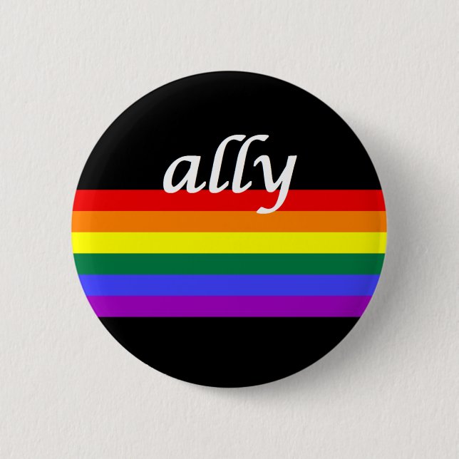 LGBTQ Verbündet-Knopf Button (Vorderseite)