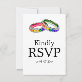 🌈 🐦 LGBTQ Verwoben im Stolz – Klassisch RSVP Karte