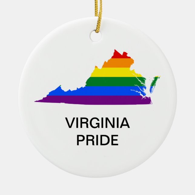 LGBTQ VIRGINIA PRIDE Keramik Keramik Ornament (Vorne)