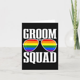 Lgbtq Wedding - Gay Pride Flag - Proud Groom - Gro Karte