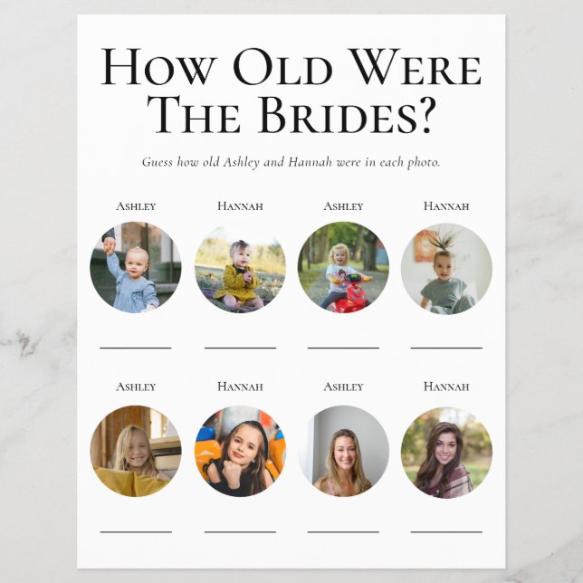 LGBTQ Wie alt war das Brides Foto Duschspiel? Flyer (Vorne)