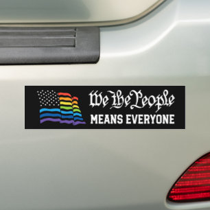 LGBTQ Wir, das Volk, bedeutet alle Pride-Flagge Autoaufkleber