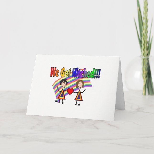 LGBTQ - Wir Got die Hochzeitsankündigung Ankündigung (Vorderseite)