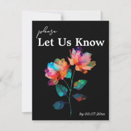 🌈 LGBTQ With song request  Petals & Pride  RSVP Karte