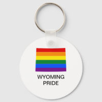 LGBTQ Wyoming Pride Keychain