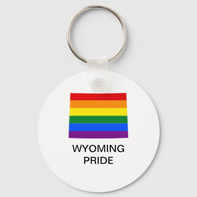 LGBTQ Wyoming Pride Keychain Schlüsselanhänger (Vorderseite)
