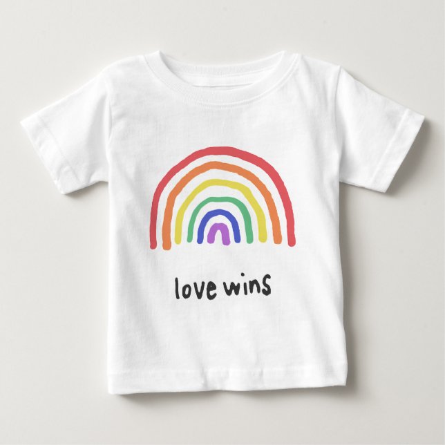 LGBTQA+ PRIDE [Liebe gewinnt] Baby T-shirt (Vorderseite)