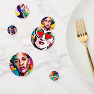 LGBTQI-Gesichter Konfetti