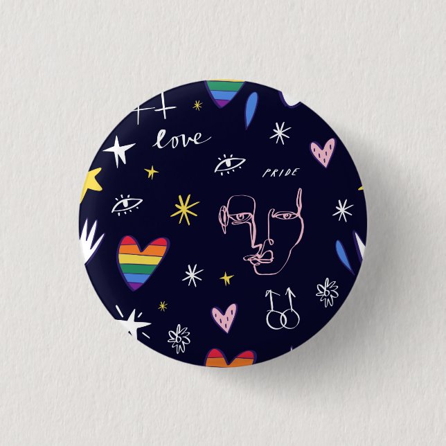 LGBTQI PRIDE TRANS GAY LESBIAN BUTTON (Vorderseite)