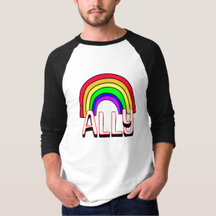 LGBTQIA+ Allegie   Niedlicher Regenbogen und Herzs T-Shirt