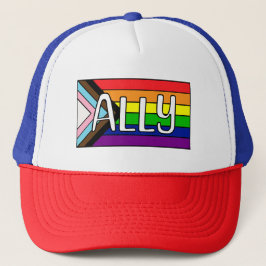 LGBTQIA+ Allegie | Regenbogenflagge Truckerkappe