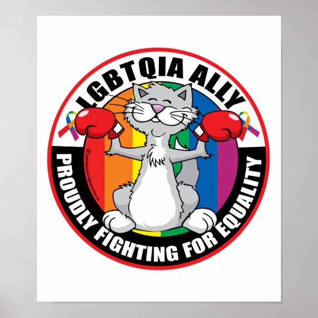LGBTQIA Ally Cat Poster (Vorne)