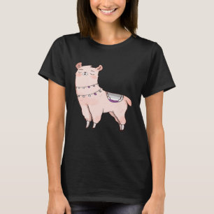 LGBTQIA Alpaca Ace Pride asexual Llama Süße Tier T-Shirt