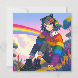 LGBTQIA+ Anime-Mädchen Lesben-Stolz