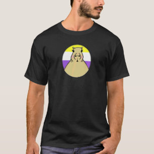 Lgbtqia+ Capybara in nicht-binärem Stolz-Regenboge T-Shirt