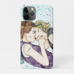 LGBTQIA+ Frauen küssen Aquarellkunst Case-Mate iPhone Hülle