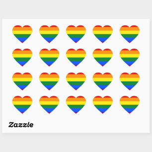 LGBTQIA+-Gay Pride in Herzform Herz-Aufkleber