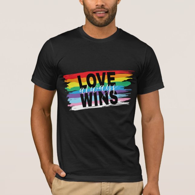 LGBTQIA-Liebe gewinnt immer Rainbow Pride T - Shir T-Shirt (Vorderseite)