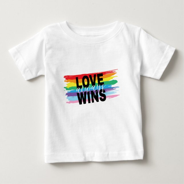 LGBTQIA-Liebe gewinnt immer Rainbow Prix Cool Baby T-shirt (Vorderseite)