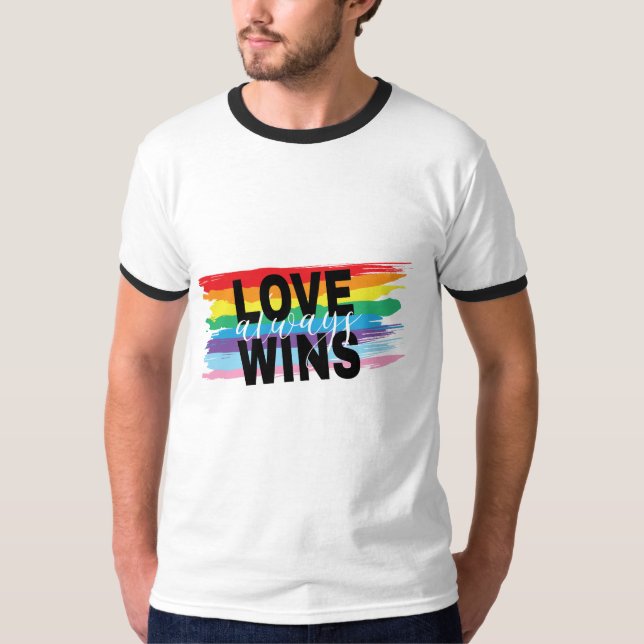 LGBTQIA-Liebe gewinnt immer Rainbow Prix Cool T-Shirt (Vorderseite)