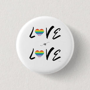 LGBTQIA Liebe ist Liebe, Pride Rainbow Heart Button