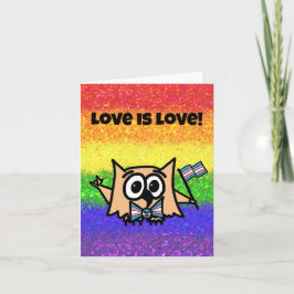 LGBTQIA-Liebe: Liebe-Trans-Flag mit Ollie Karte