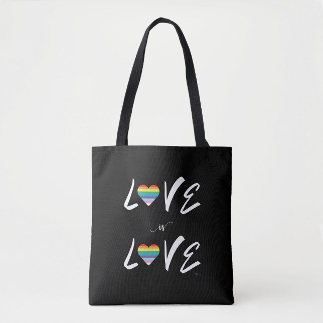 LGBTQIA LOVE is LOVE, Rainbow Flag Sac fourre-tout (Devant)