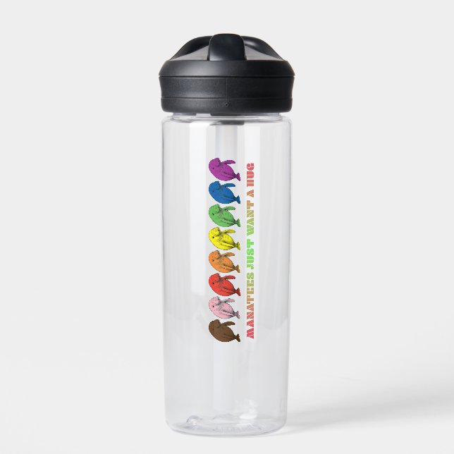 LGBTQIA+ Manatees wollte gerade eine Umarmung Trinkflasche (Vorderseite)