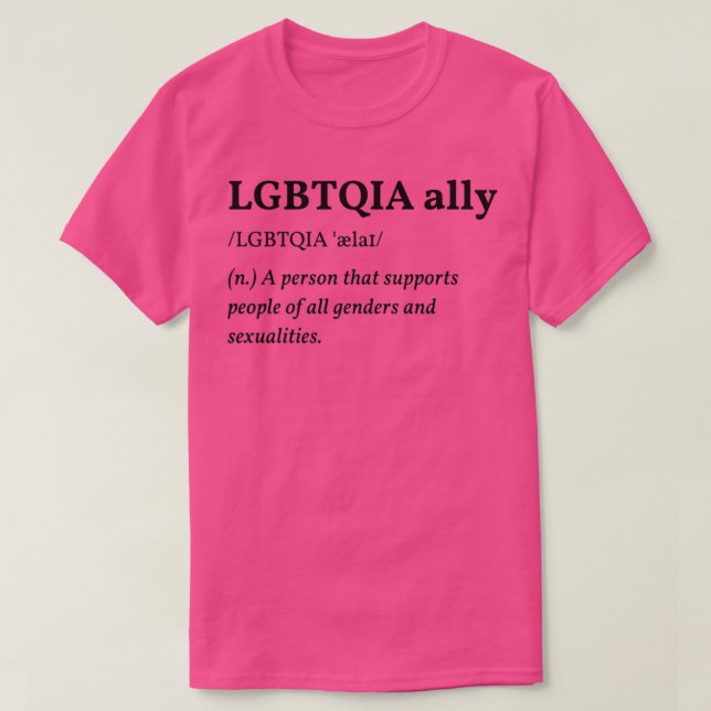 LGBTQIA - nur Definition 2 T-Shirt (Design vorne)