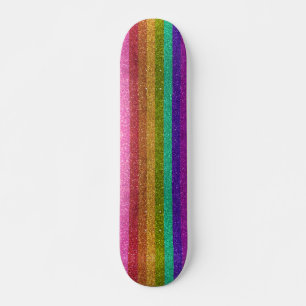 LGBTQIA Pride Flag Glitzer Regenbogen Glitzer Stre Skateboard