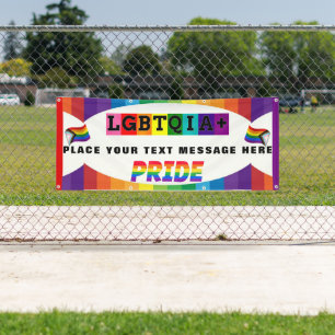LGBTQIA+ PRIDE Parade und Mauer Personalisiert Banner