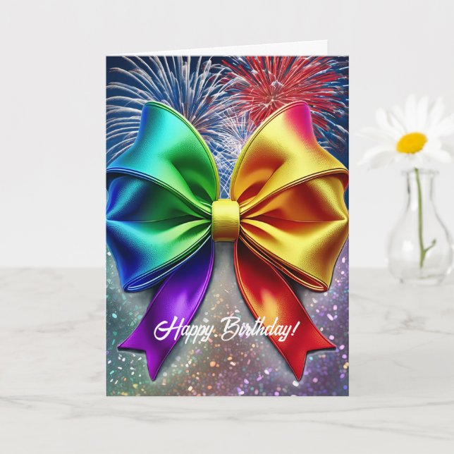 LGBTQIA Rainbow Birthday Card Karte (Kleine Pflanze)