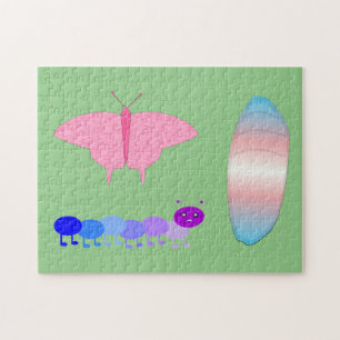 LGBTQIA Transgender Pride Raupe zum Schmettern