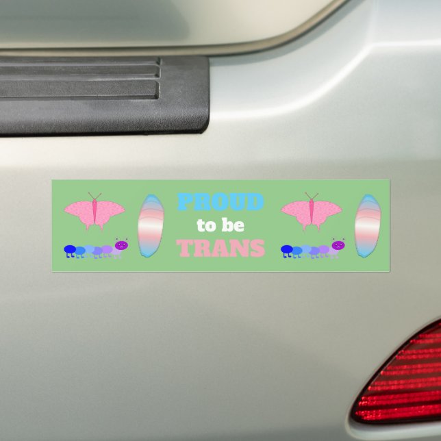 LGBTQIA Transgender Pride Raupe zum Schmettern Autoaufkleber (Auf Auto)