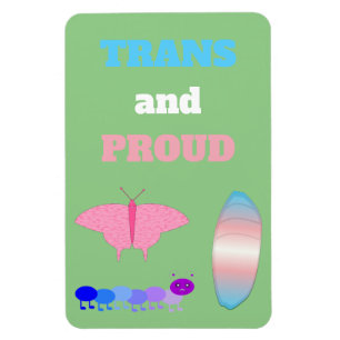 LGBTQIA Transgender Pride Raupe zum Schmettern Magnet