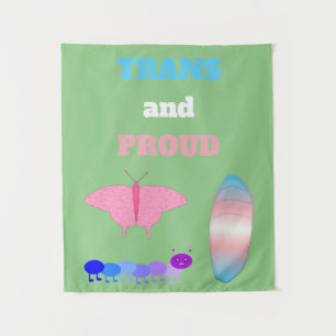 LGBTQIA Transgender Pride Raupe zum Schmettern Wandteppich